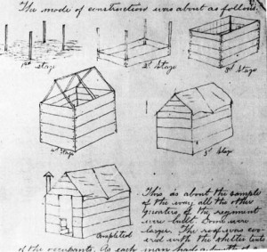 Fort Huger Civil War Encampment Hut Construction Diagram