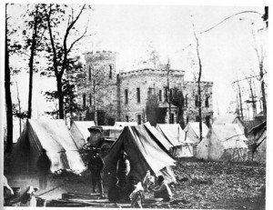 Fort Huger Civil War Encampment in Virginia